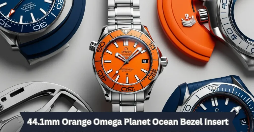 44.1mm orange omega planet ocean bezel insert