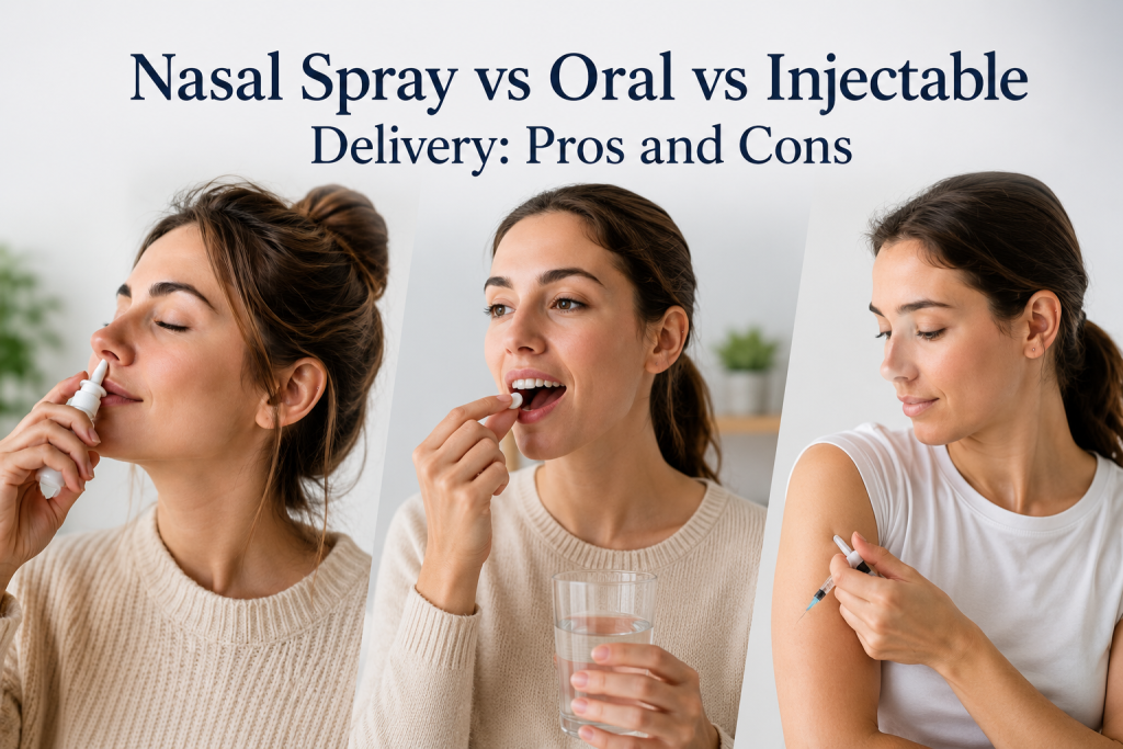 Nasal Spray vs Oral vs Injectable Delivery: Pros and Cons