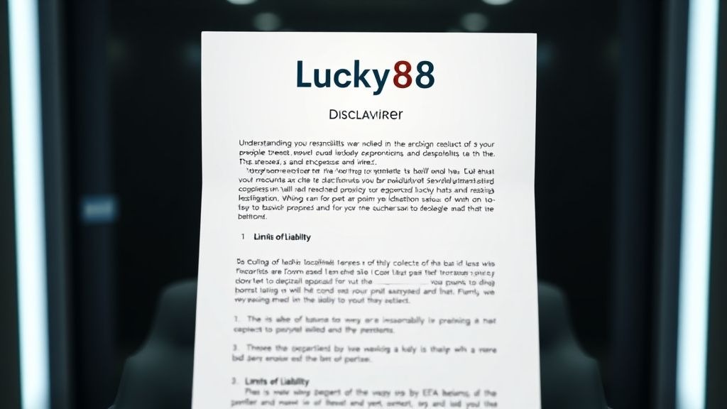 Lucky88 Disclaimer - Understanding Your Responsibilities and the Limits of Liability